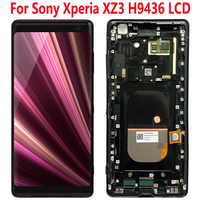 6.0 "Nuovo Oled Xz3 Lcd Per Sony Xperia Xz3 Display Touch Screen Con Cornice Digitizer Assembly Per Sony Xz3 Lcd H9436 H8416 H9493