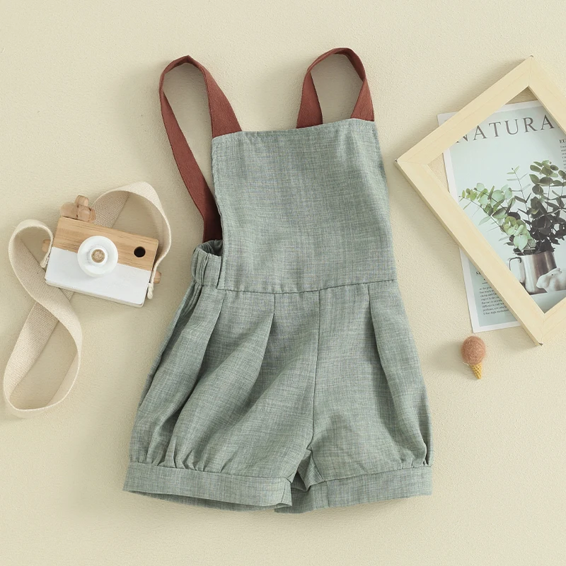 Infant Boys Denim Overalls