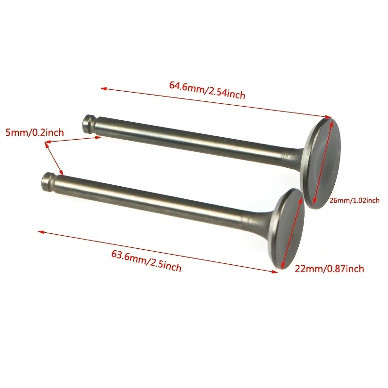 High-Performance Motorcycle Intake and Exhaust Valve Set for Motocross