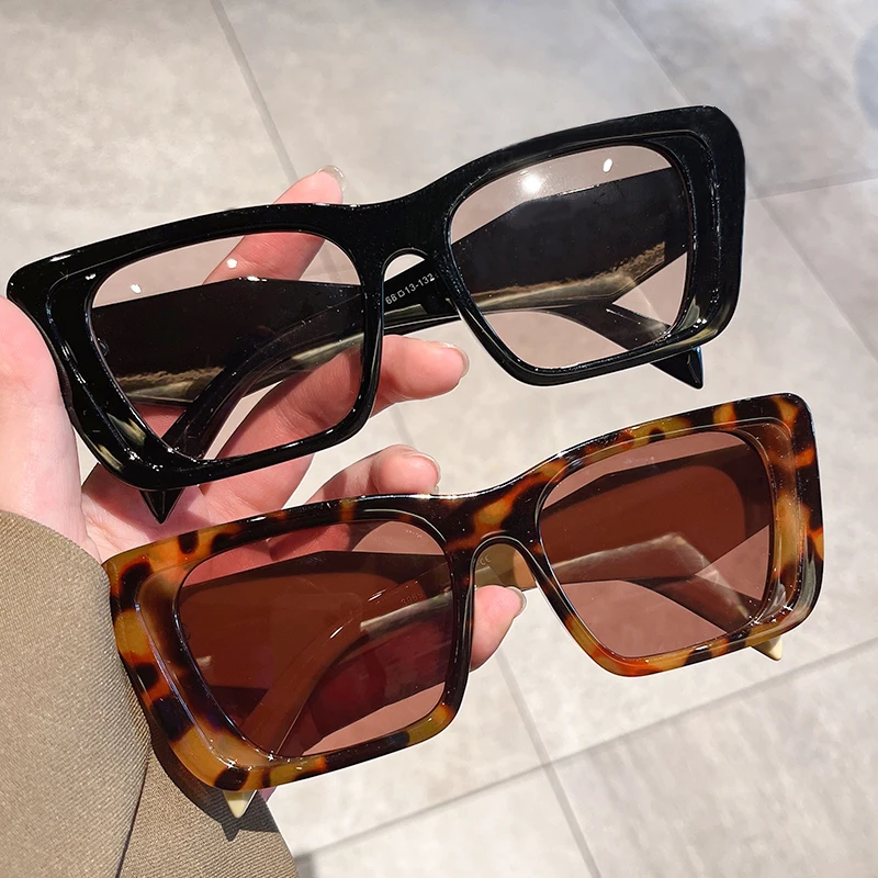 New Oversized Full Square Frame Sunglasses Trendy Fashion Vintage