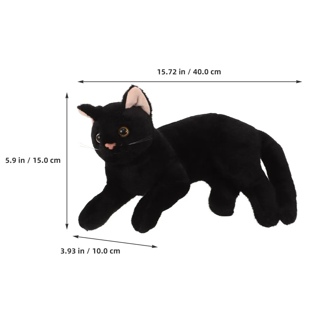 현실적인 고양이 인형 소년 소녀들을 위한 실물 같은 새끼 고양이 생일 파티 선물 홈 데코 40cm 부드럽고 귀여운 장식
