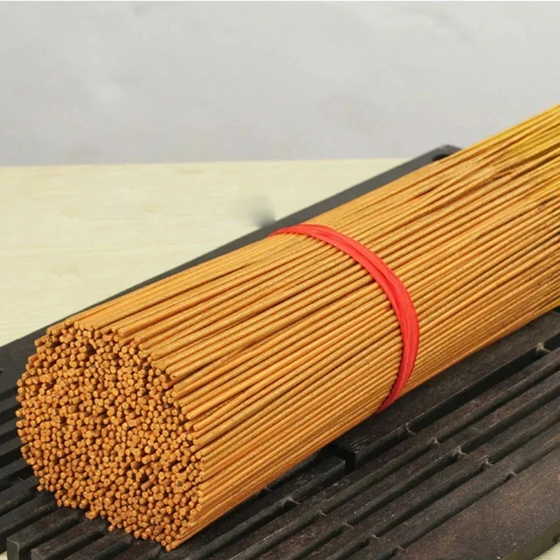 golden 500g per pack Natural sandalwood Smokeless Incense Sticks Golden God of Wealth Roll Money Worship Buddha Bamboo Stick