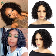 

Deep Curly Blunt Cut Short Bob Wig 13x4 4x4 T Part HD Transparent Lace Frontal Closure Human Hair Women 100 Brazilian Wavy Sale