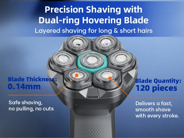 Kensen Electric Shaver For Men 7d Floating Head Waterproof Usb-c_voghion.com