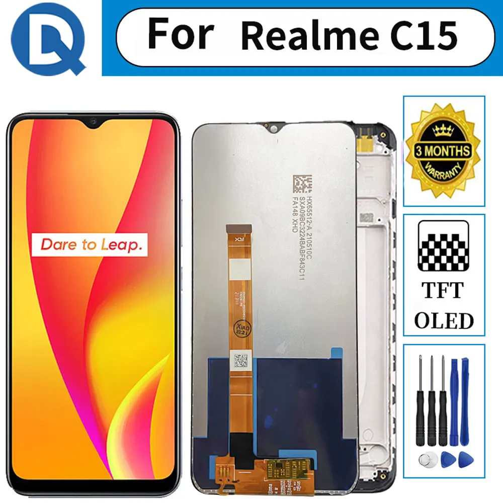 

6.5 Inch Original LCD Display For Realme C15,Display Touch Screen Digitizer Replacement Quality Touch Screen for RMX2180