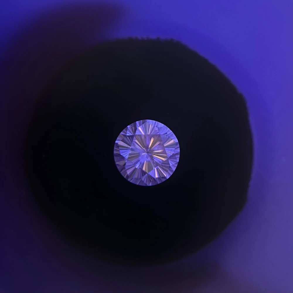 VVS1 6.5mm 1.0ct Sakura Cut Moissanite Diamonds D Color Round Excellent Cut Stone For Ring Making