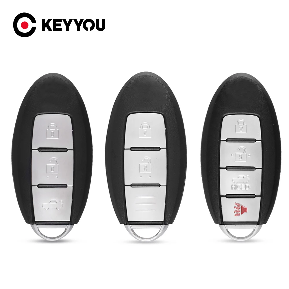 Автомобильная смарт-карта KEYYOU с 2/3/4 кнопками чехол для дистанционного ключа Nissan