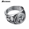 Maxmoon Punk Retro Teen Wolf Midi Ring Triskele Triskelion Allison Argent Stainless Steel Finger Signet Ring For Men Gift 1