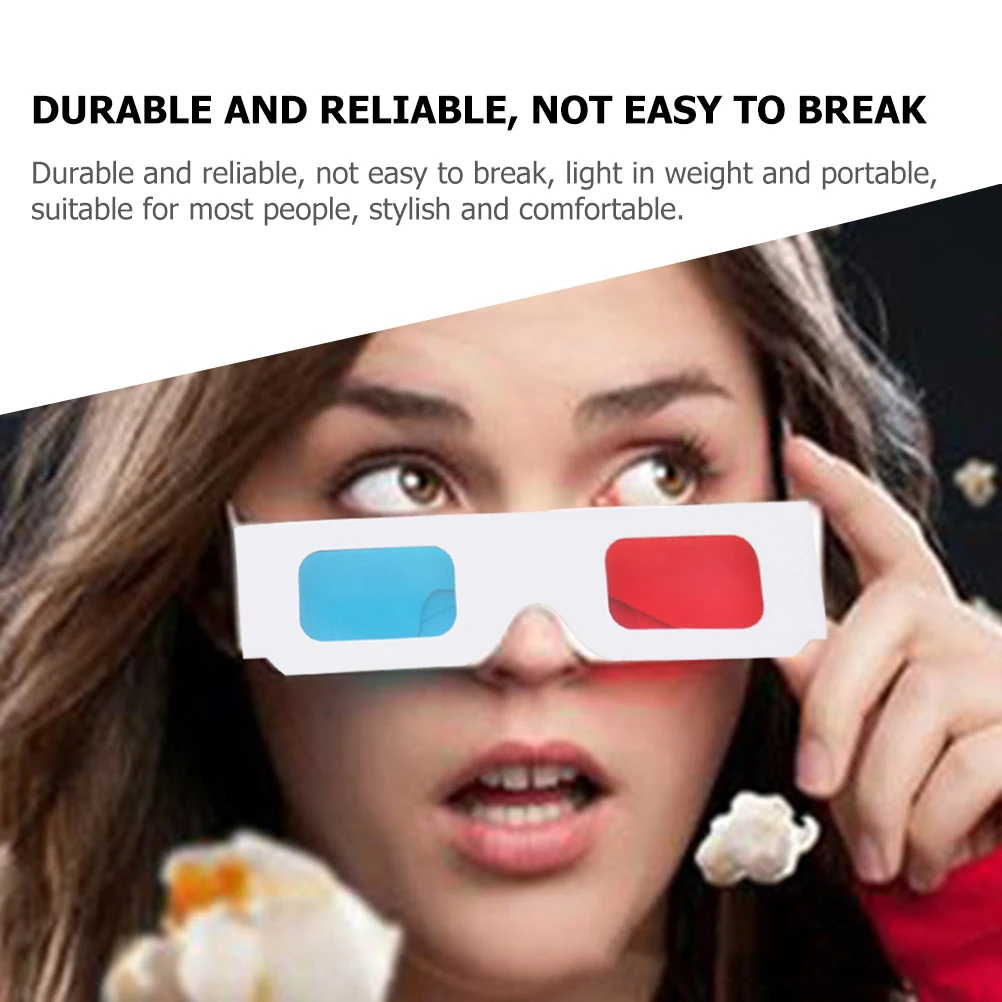 10 pcs 3D Style Glasses 3D Movie Glasses Viewing Red and Blue