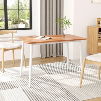 Voltsify Rectangular Wooden Dining Table, 108cm W x 65cm D x 73cm H