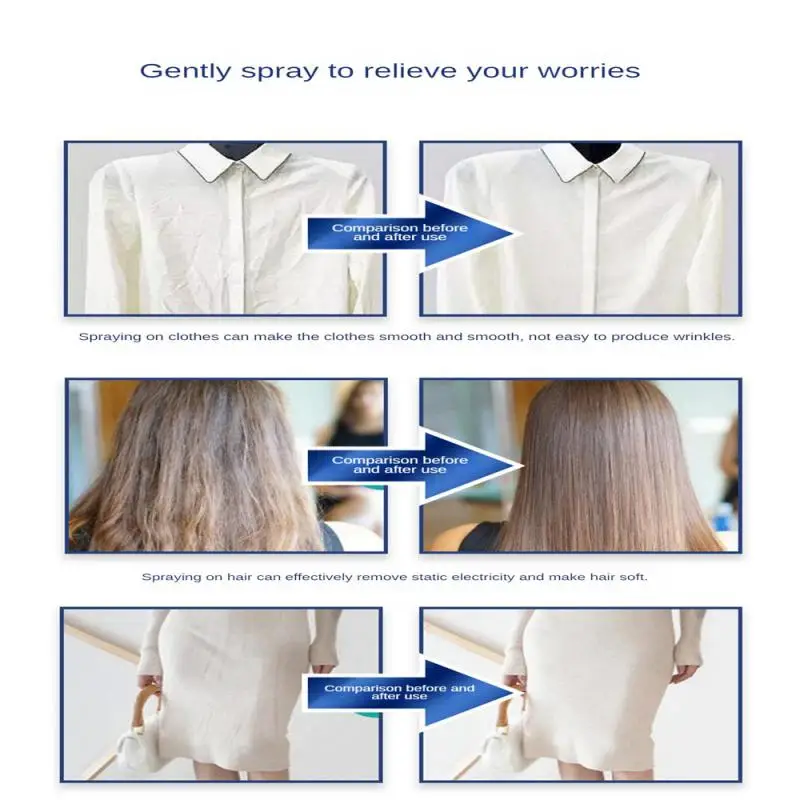 Static Spray Universal Clothes Hair Sweater Quilt Portable Multifunction Enzyme Plus Net Cleaning Accessories Antistatic Spray