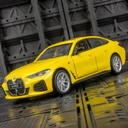 BMW i4 M50 Supercar Alloy Diecast Toy with Sound and Light Effects (YELLOW)
