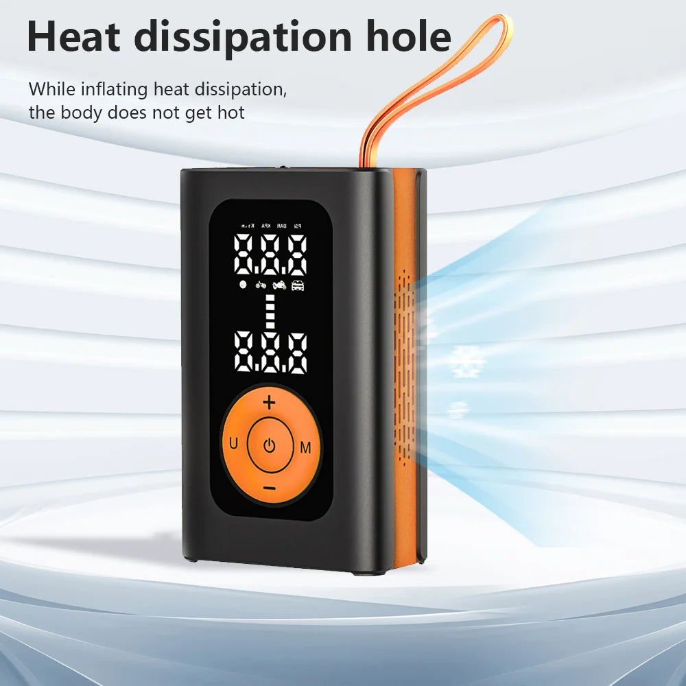 Wireless Car Inflator Pump 19 Cylinder 60CM Extended Air Tube Tire Inflator, Suitable for Cars/Motorcycles