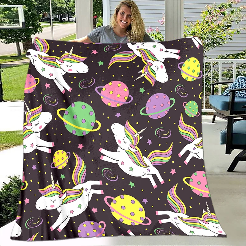 

Space animals Printed Blanket Flannel Warmth Soft Plush Sofa Bed Throwing Blankets Plush，baby、office blanket，Custom Blanket Gift