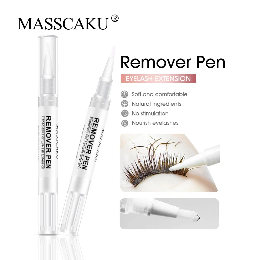 

MASSCAKU Safe Professional Lash Extensions Glue Remover Tools High Quality No Irritation Eyelashes Makeup Cleaning Pen Supplies