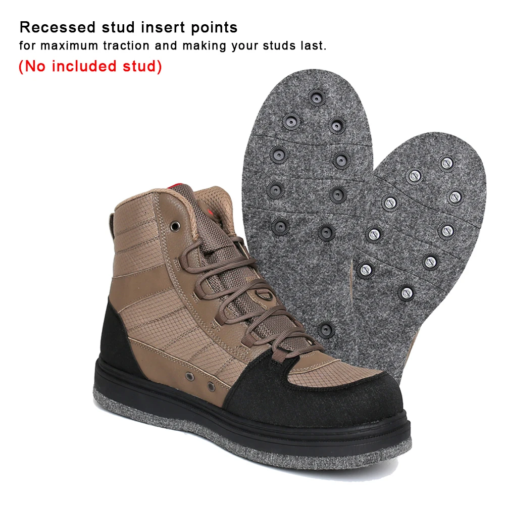 Men's Fishing Wading Waders Boots Felt Sole Lightweight Anti-Slip Hunting Felt Bottom Waders Shoes