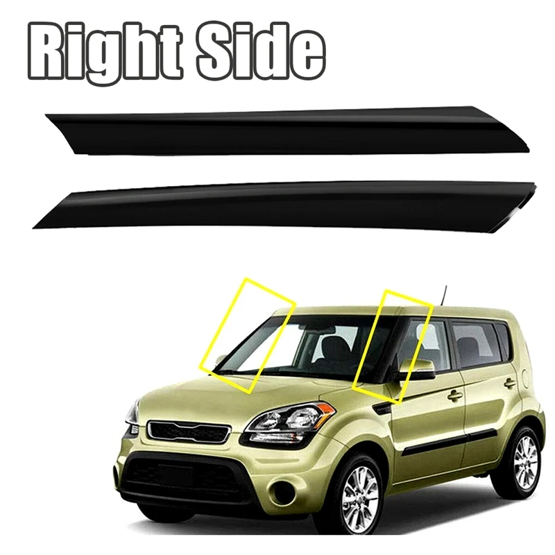 stampede bug deflector Outer Windshield Pillar Trim A Pillar Exterior Molding Garnish For 2010-2013 Kia Soul 86180-2K500 dodge ram fender flares