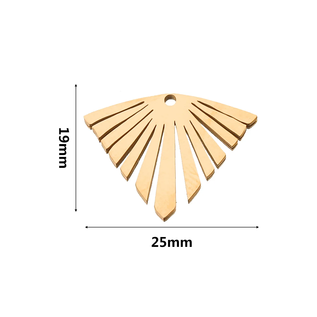 Bohemian Style Titanium Steel Water Drop Charm Pendant Gold DIY Connector Pendant Earrings Necklace 12