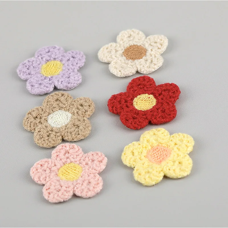 Woll blumen applique für DIY-Kleidung, Hut, Schuhe, Handwerk, Näh zubehör, Patches, Kopf bedeckungen, Haars pangen, Dekor zubehör