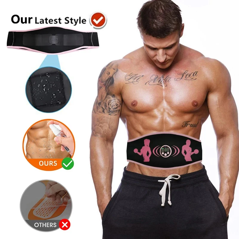 

New EMS Muscle Stimulator Abdominal Toning Belt Workout Portable Ab Stimulator Massage Body Shaping Home Gym Fitness For Abdomen