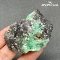 Natural emerald mineral specimen + healing quartz crystals and stones rock gemstone 1
