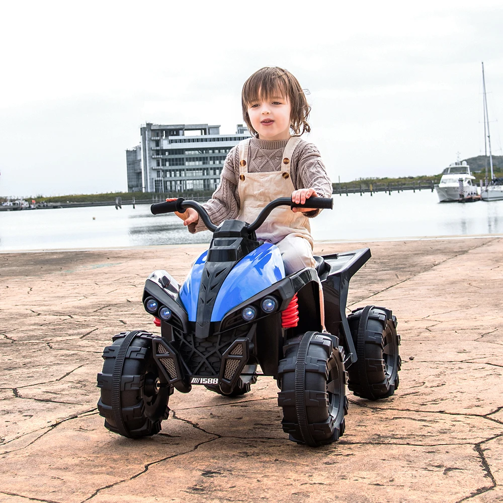 12V Electric Kids ATV Electric Ride-On Car Toy Large 4 Power Wheeler Electric Cars All Terrain Tires Wheels LED Lights and Music children electric car children cars toy