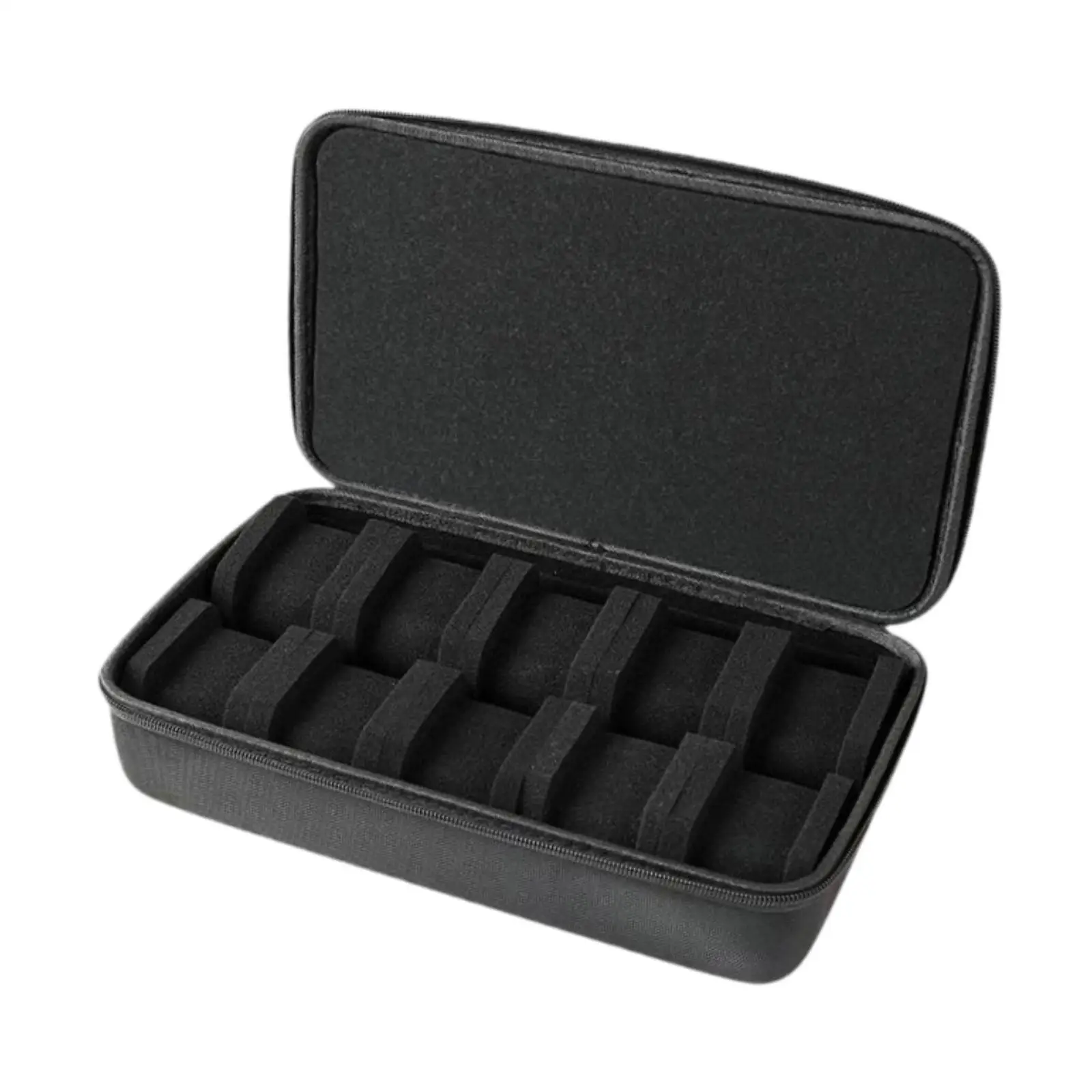 Watch Storage Box 10 Slots Watch Box Organizer Men Watch Display Storage Case Fits Wristwatches and Smart Watches Black