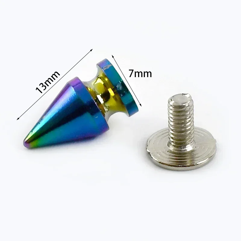 Trimming Shop 100pcs Spike Studs Spike Punk Rivetti In Pelle Rivetti Metallo Cono Spike Studs Cool Rivetti per FAI DA TE Scarpe Borse Borse Leather Crafts Abbigliamento Decorazione, Bronzo, 12mm