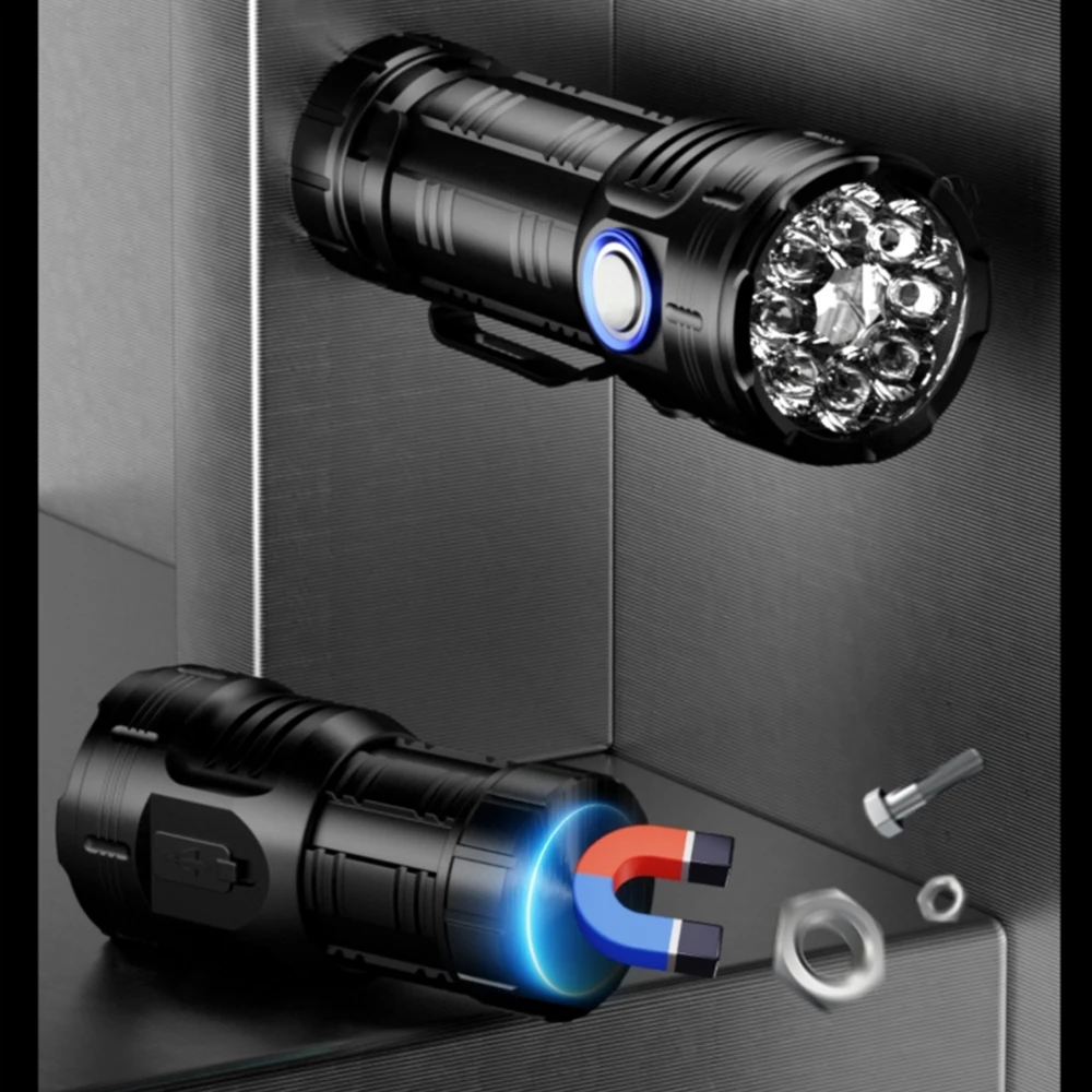 Torcia a LED Ultra luminosa SUPERFIRE con lampada a mano a LED perline
