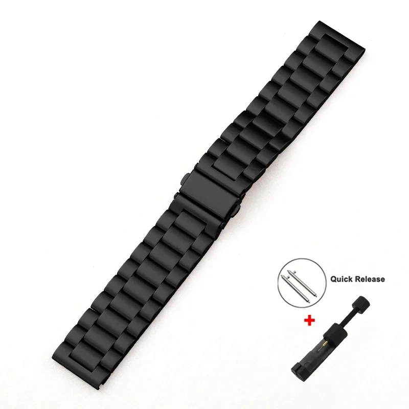 Stainless Steel Watchband Bracelet - 20mm/22mm Strap