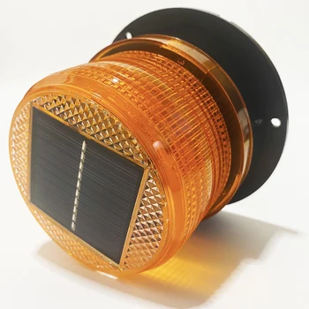 Faro lampeggiante ad energia solare Sensore notturno a LED Stroboscopico wireless magnetico Lampada di emergenza Batteria Camion Auto Arancione