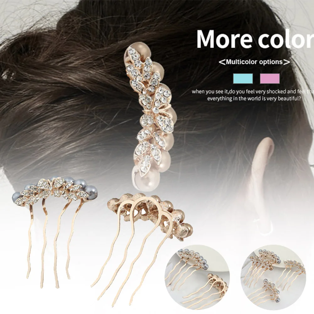 Korean Hair Comb Claw Hairpins Women's Rhinestone Hair Coiler DIY Jewelry Making Accessories Parties,Birthdays, Weddings hair comb hair accessory hair clip