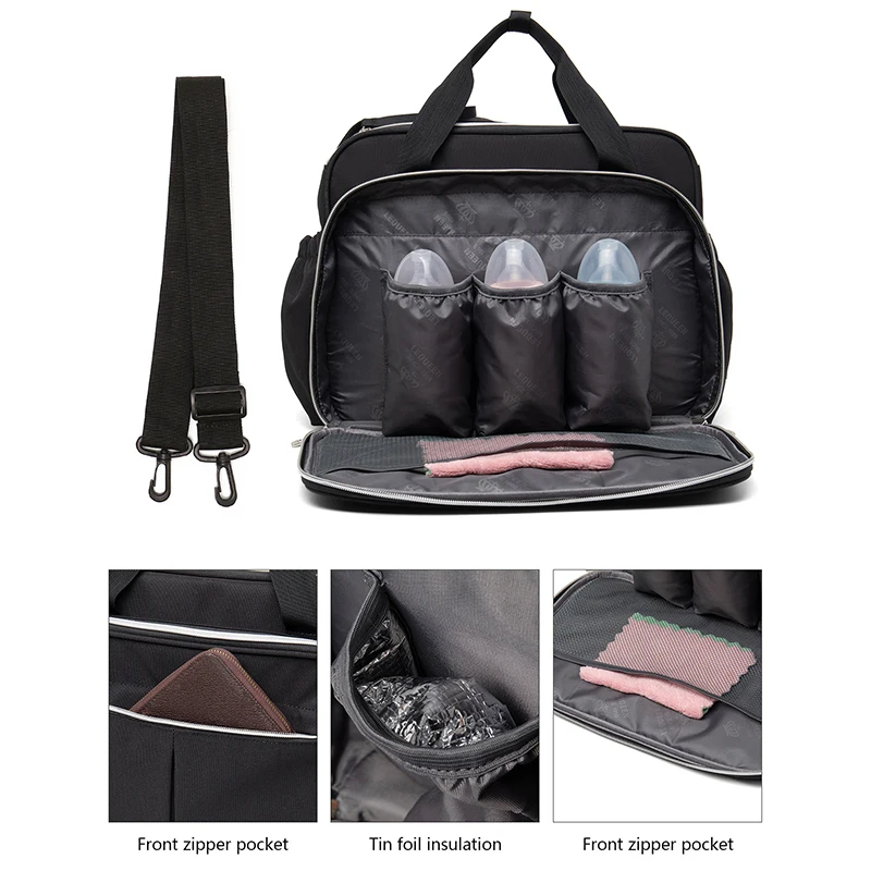 NEW Mommy Bag Baby Stroller Mother Bag Lightweight Outing Handbag Shoulder Waterproof Multifunction Diaper Bag Nappy Bag 4