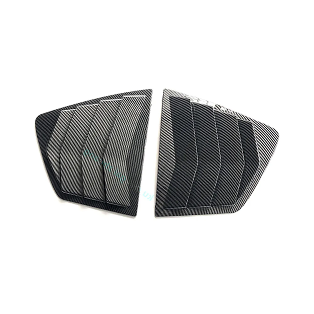 XITER 2PCS ABS Carbon Fibre Racing Style ABS Rear Side Window Louvers Air Vent Scoop Shades Cover Blinds For Honda Accord 2018 2019 2020 2021 2022 (Black