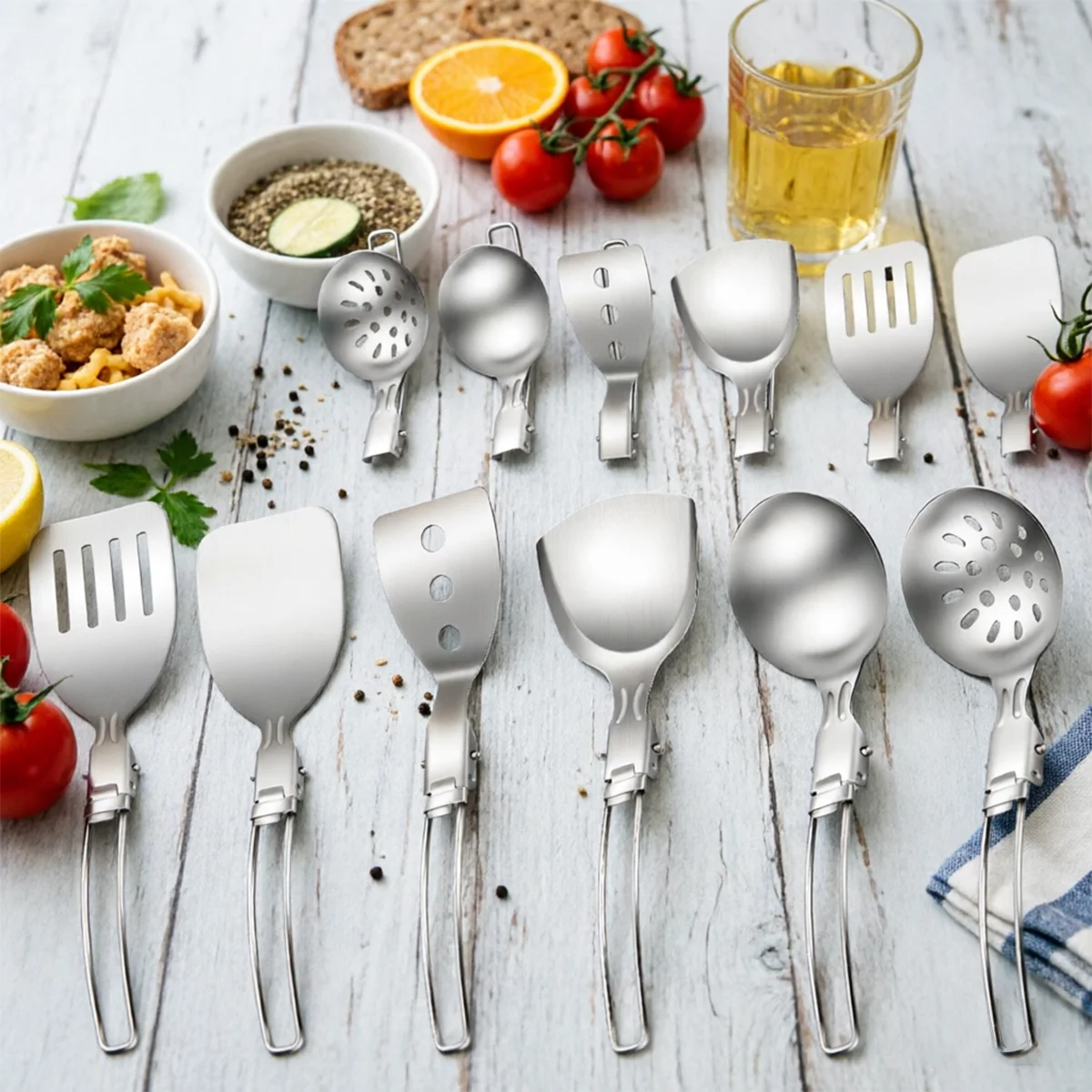 Deluxe Outdoor Cooking Utensil Set - Portable Stainless Steel Essentials