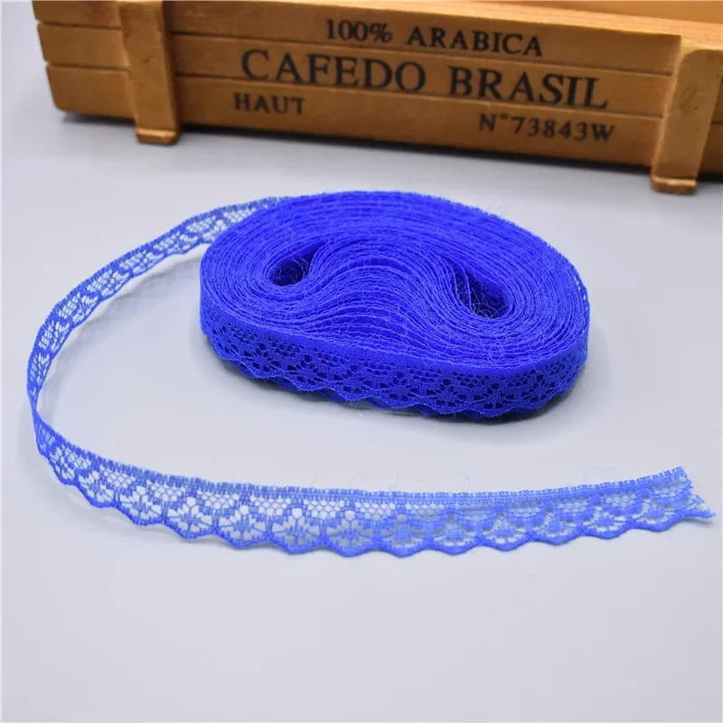 Lace Ribbon 10 yards Lace Ribbon Tape Width 14MM Trim Fabric DIY Embroidered For Sewing Wedding dress Decoration african lace fabric