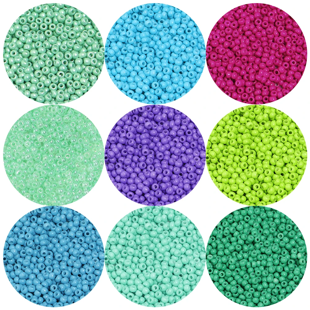 Wholesale 2mm Glass Seed Beads Colored Round Loose Spacer