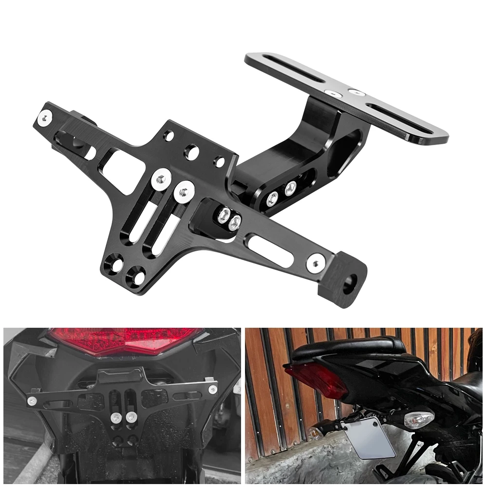 Motorcycle License Plate Holder and LED Turn Signal Light For Yamaha MT07 MT10 For Kawasaki Z750 Z800 BMW R1200 Accessories motorcycle license plate holder,license plate holder