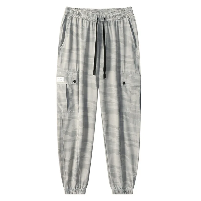 Plus Size Camouflage Cargo Pants Men 10XL 9XL 8XL 7XL 6XL Multi-Pockets Sweatpants Ice Silk Joggers Breathable Harem Trousers 4