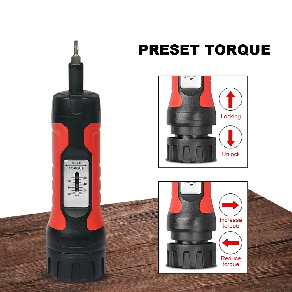 

Ручной Динамометрический гаечный ключ Отвертка из углеродистой стали с предустановленным крутящим моментом, отвертка с приводом 1/4 дюйма, инструмент для ремонта пистолетов, инструменты