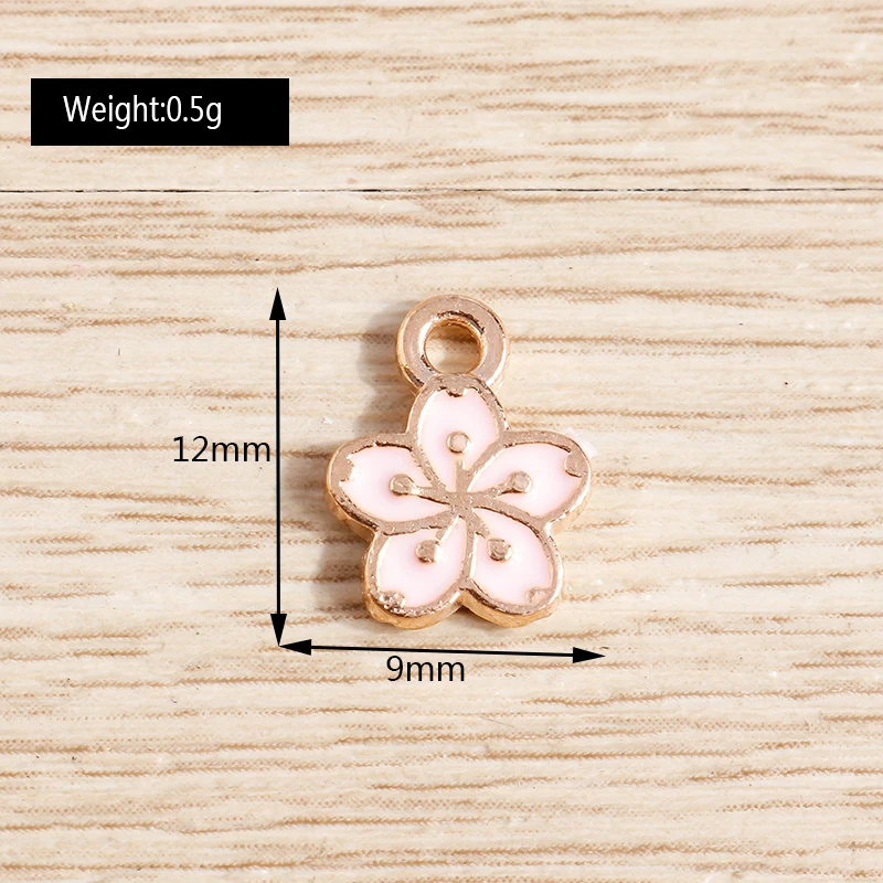 10 stücke Emaille Blume Charme Schmuck, Der Sonnenblume Rose Anhänger Charms für Halsketten Ohrringe DIY Schlüsselanhänger Handwerk Zubehör – Detail 38