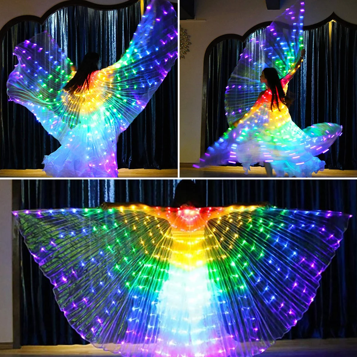 LED Isis Flügel Bauchtanz Flügel bunte LED Schmetterling Flügel