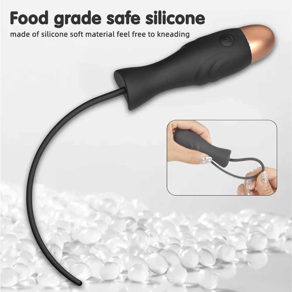 Penis Plug Vibrator Urethral Catheter Sound Glans Training Device Sex Toys