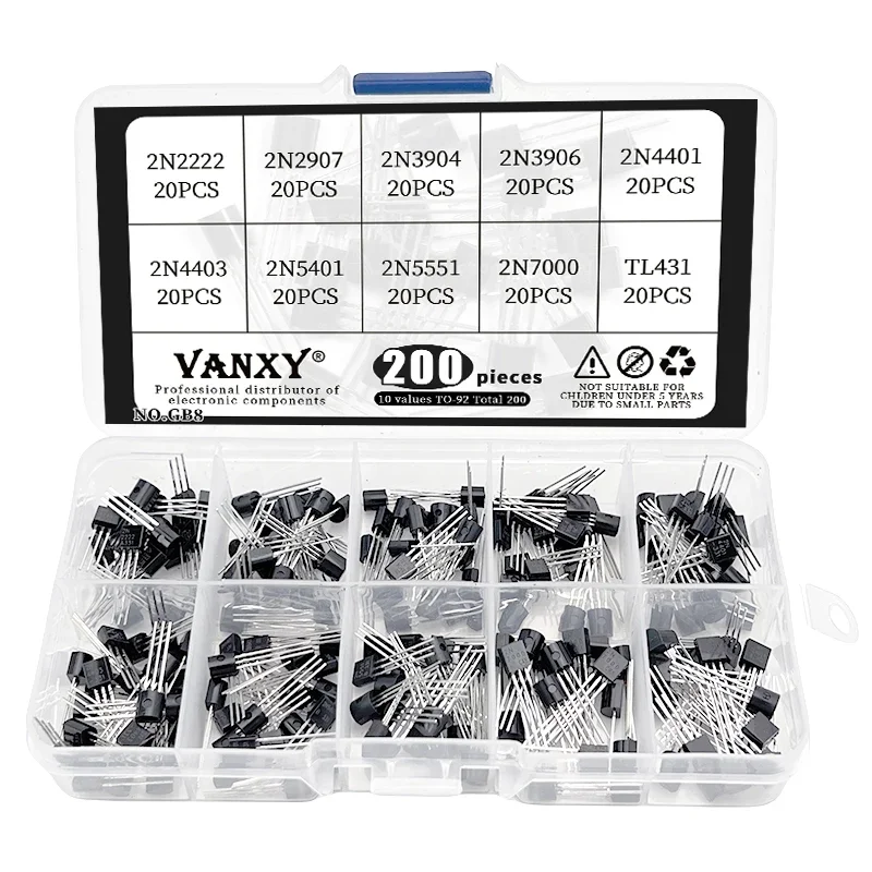 100PCS 2N3904 TO-92 2N2222 2N2907 2N3906 2N4401 2N4403 2N5088 2N5089 2N5551 2N5401 2N7000 2N5087 2N4402 NPN Transistor electronic component ic component power transistor ic components