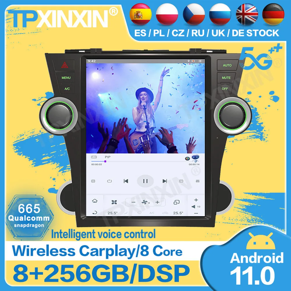 

Qualcomm Tesla Radio Recorder Android 11 For Toyota Highlander 2007 2008 2009 2010 2011 2012 2013 GPS Navi Player Auto Head Unit