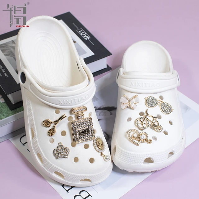 Bling Shoes Charms for Croc Shoes Decoration, Luxury Clog  Accessories,Trendy Designer Shoe Charms for Women and Girls, Enamel Shoe  Charms Jewelry