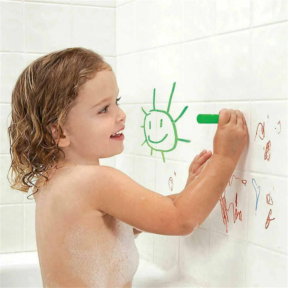 1/2/5PCS Baby Bathroom Crayons Washed Color Creative Colored Graffiti Pen  for Kids Painting Drawing Shower Bath Drawing Toys