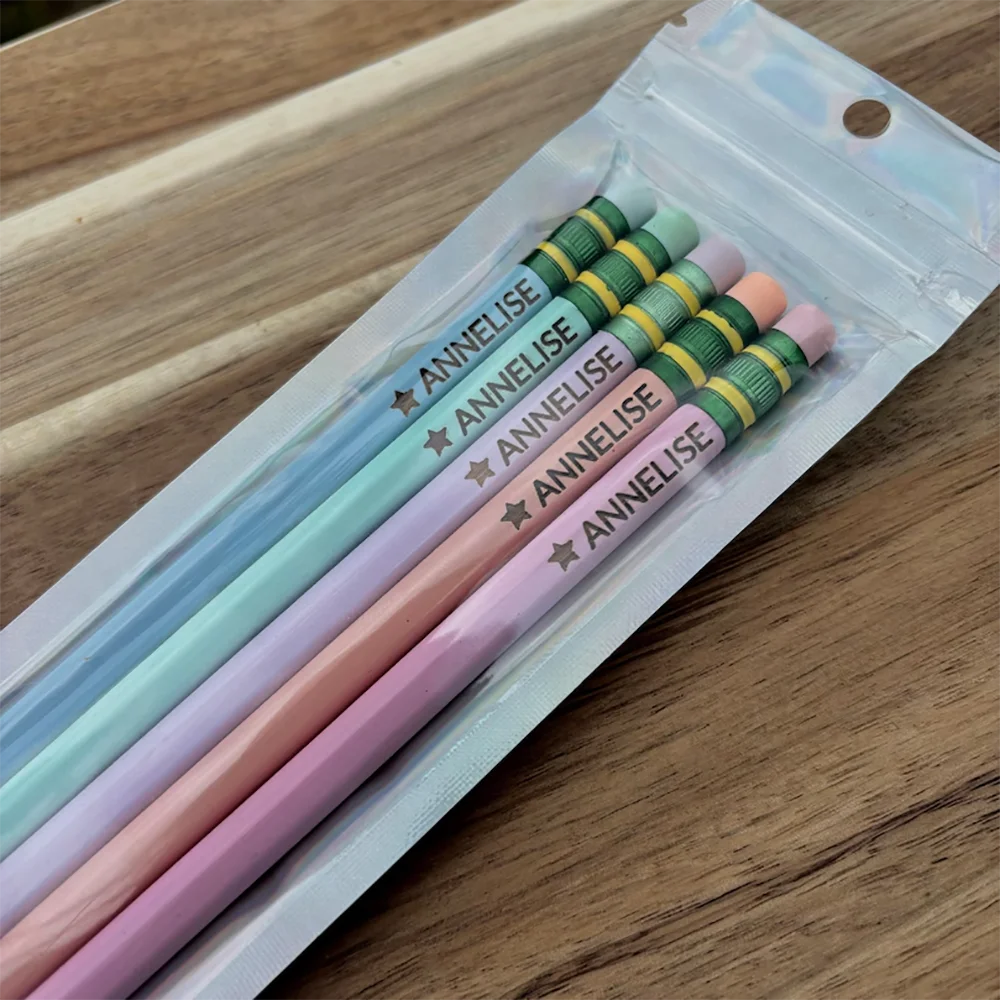 Personalized Pencils 10 pcs Engraved For Student