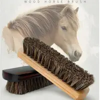 Horsehair Shoe Brush Polish Natural Leather Real Horse Hair Soft Polishing Tool Bootpolish Cleaning Brush For Suede Nubuck Boot 1