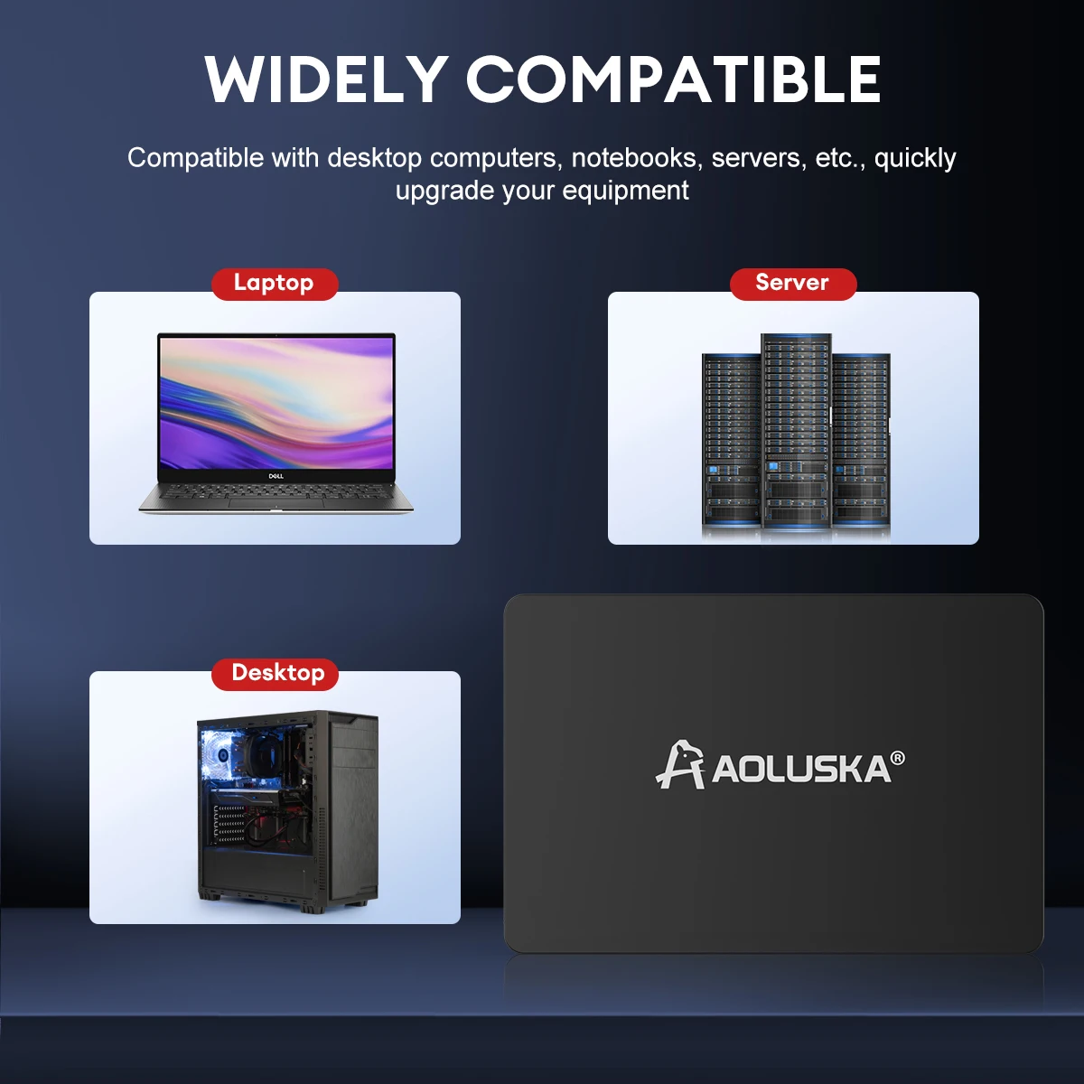 AOLUSKA SSD 1TB 2.5 SATA 3 512GB  2TB 256GB ָ Ʈ ̺, PC Ʈ ũž ϵ ũ  128GB 240GB 120GB, 480GB 500GB
